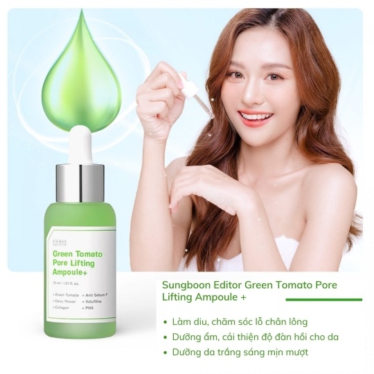 Serum Tinh Chất Cà Chua Xanh SUNGBOON GREEN TOMATO PORE LIFTING AMPOULE