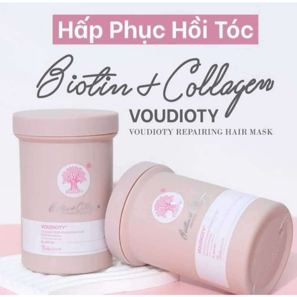 Hũ hấp biotin Collagen hồng pink 500ml