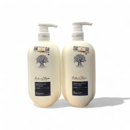 Set gội xả Biotin Collagen Voudioty  (bản mới 2024) - Trắng 1000ml