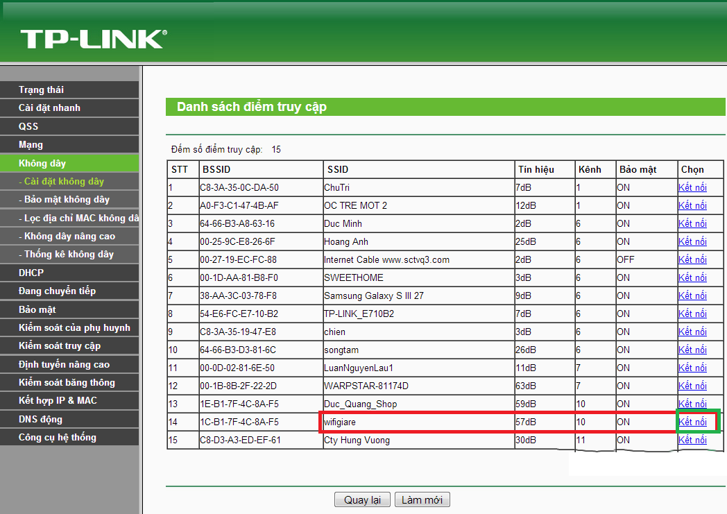 huong dan cai dat tp link wr841n lam repeater thu song