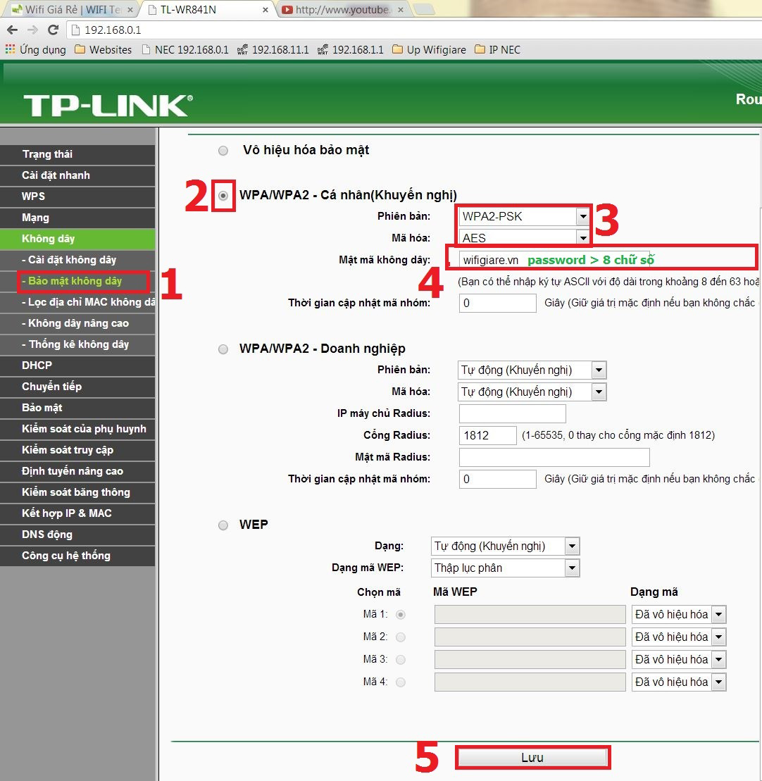 huong dan cai dat tp link wr841n lam repeater thu song