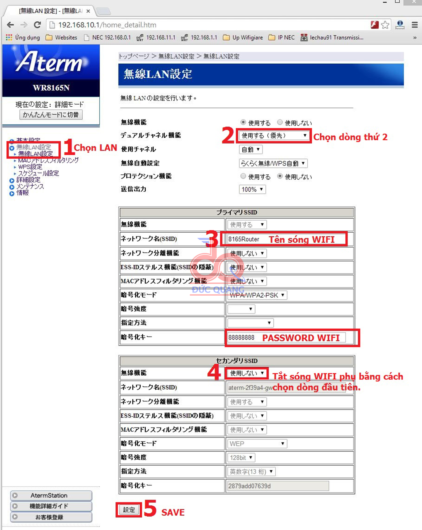 huong dan cai dat wifi nec 8165