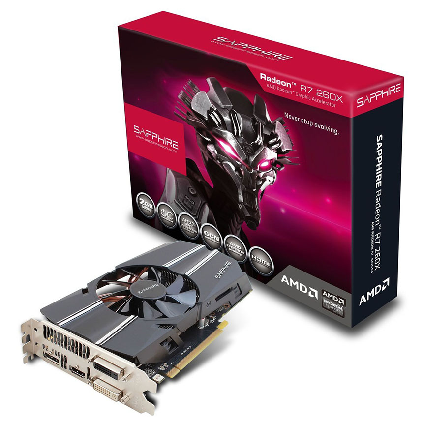 Vga Sapphire R7260XOC (R7 260X 2G GDDR5)