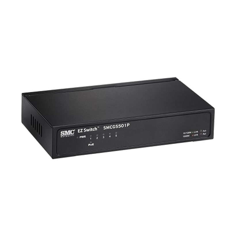 Switch PoE SMC SMC SMCGS501P Gigabit EZ Switch PoE (5 Port) Switch PoE SMC SMC SMCGS501P Gigabit EZ Switch PoE (5 Port)