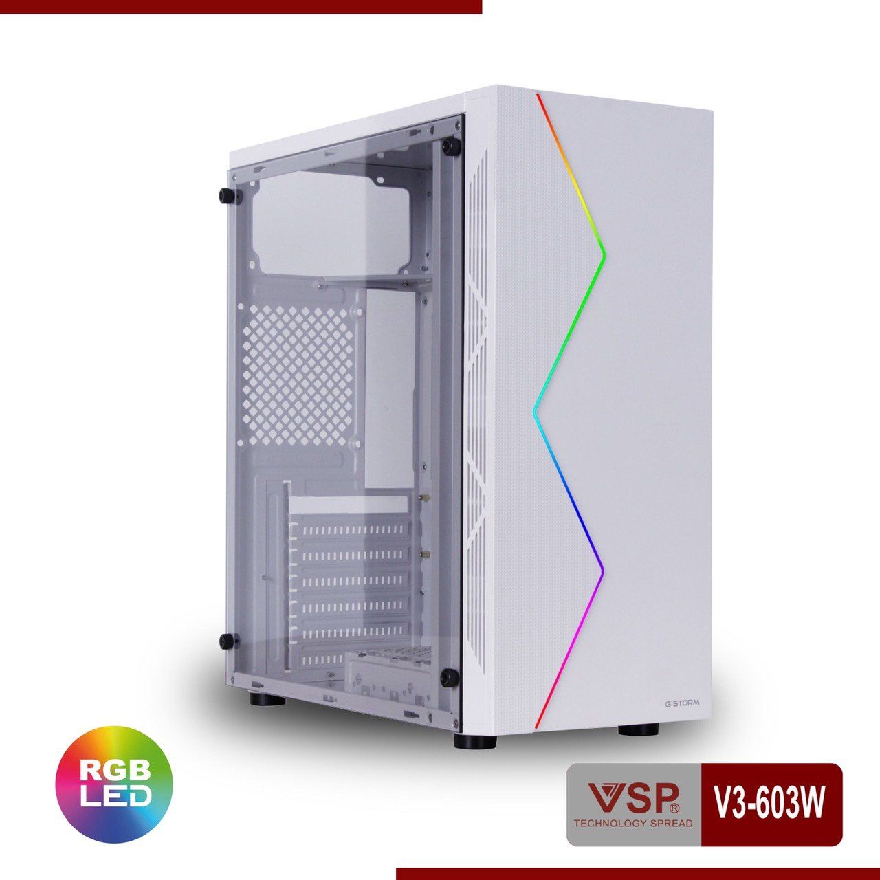 Case VSP V3-603W- Mau Trang Co San LED RGB