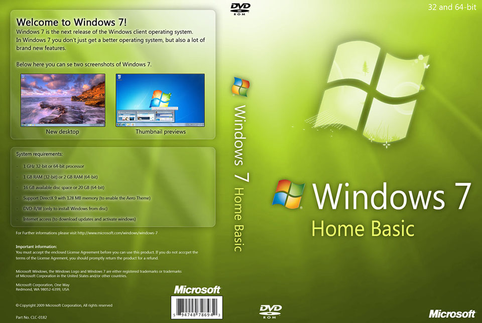 windows 7 home basic 32bit