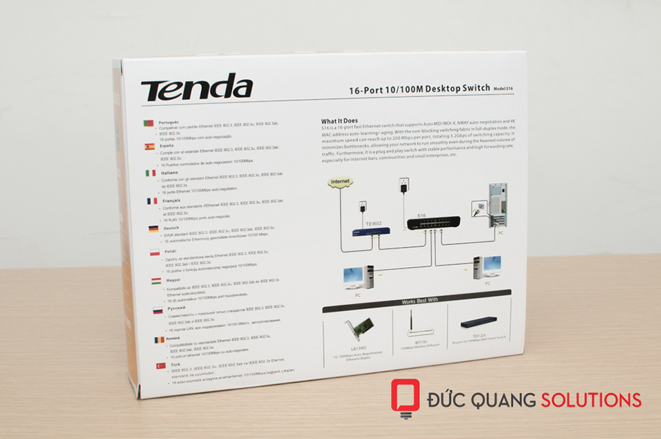 switch tenda 16 port s16