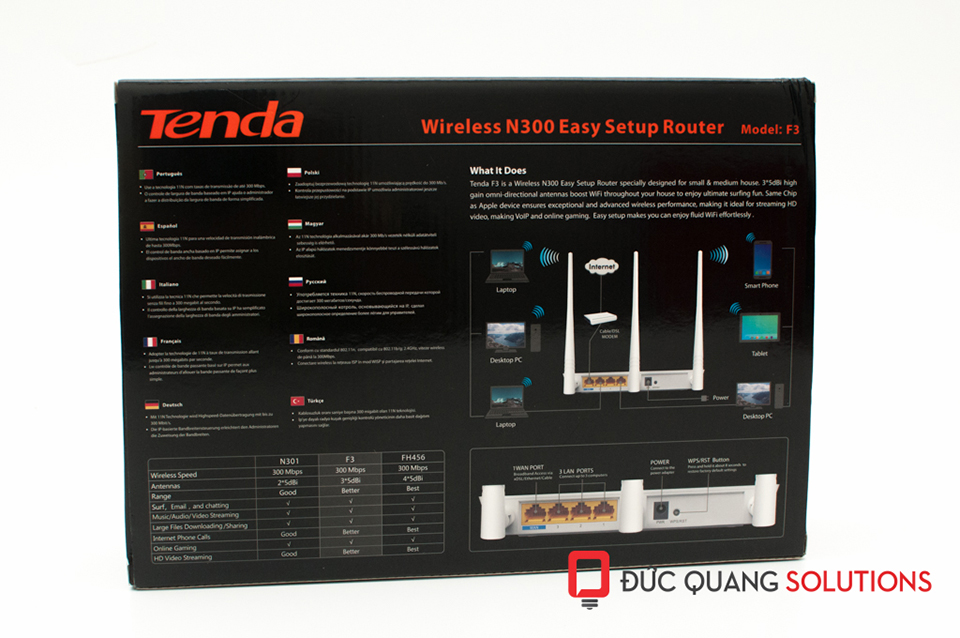 wifi tenda F3 mạnh mẽ