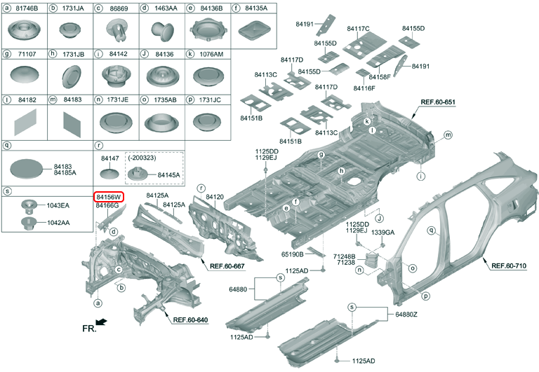 Ốp nhựa má dè trước chính hãng HYUNDAI KIA LH | 84159P2000 tại HCM