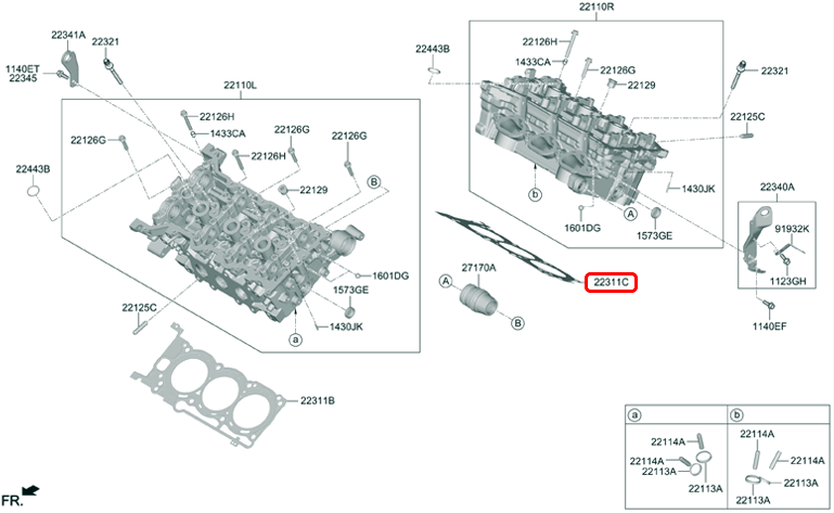 Ron quy lát chính hãng HYUNDAI KIA sau | 223113N450 tại HCM