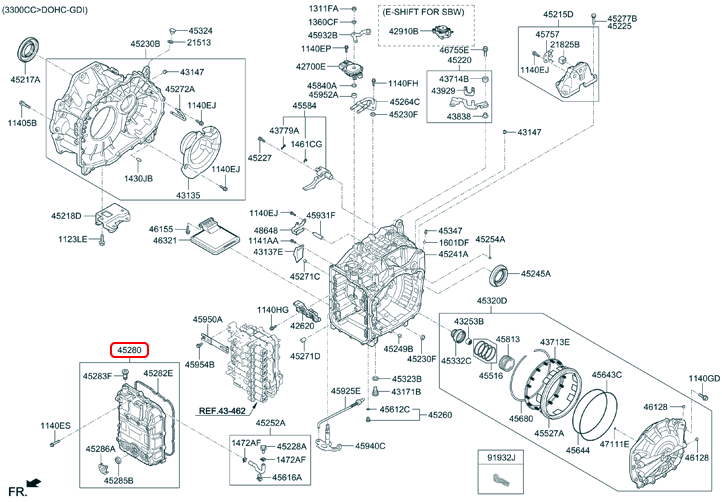 Các te nhớt hộp số chính hãng HYUNDAI KIA | 452804G150 tại HCM