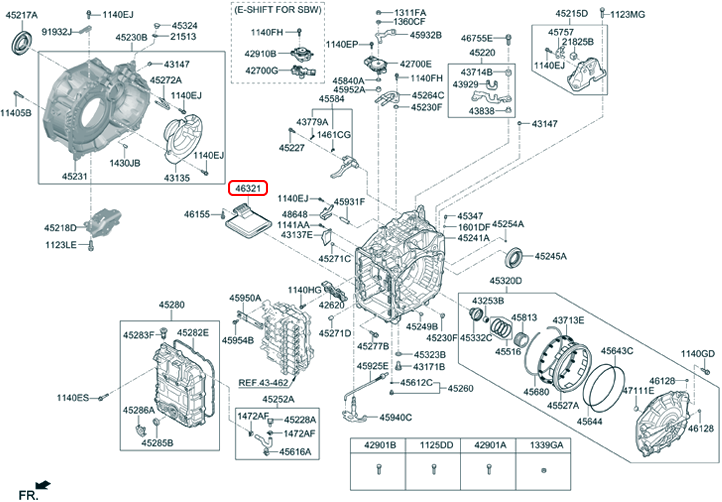 Lọc nhớt hộp số chính hãng HYUNDAI KIA | 463214G100 tại HCM