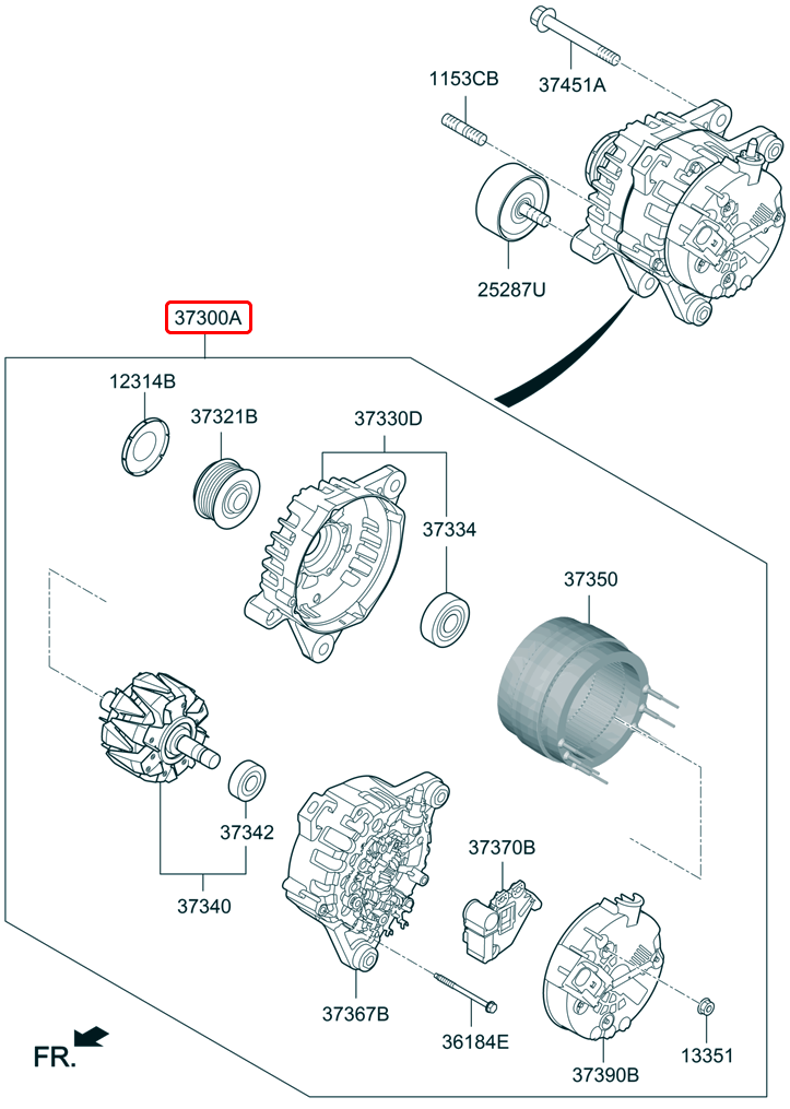 Máy phát chính hãng HYUNDAI KIA | 373003NFC0 tại HCM