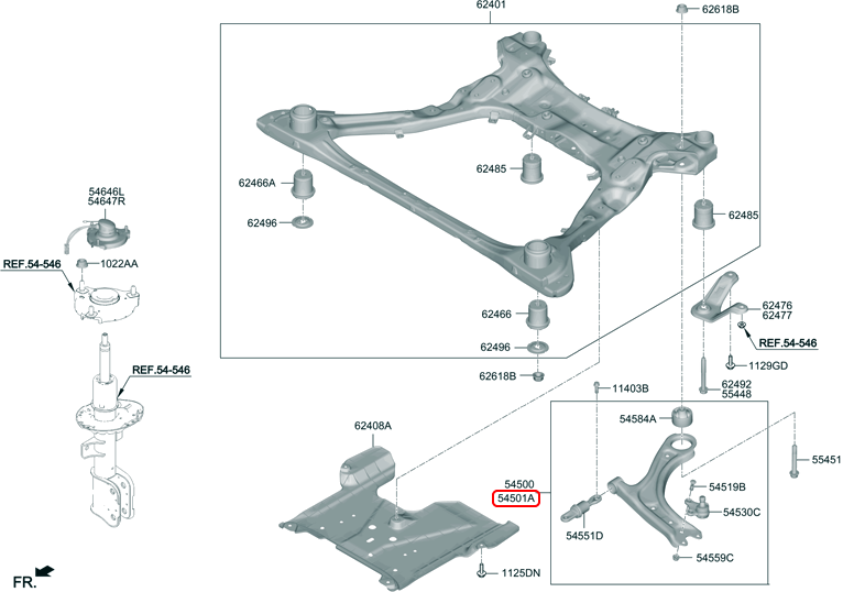 Càng a chính hãng HYUNDAI KIA RH | 54501N9000 tại HCM