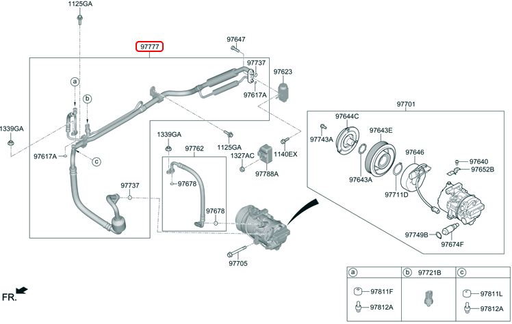 Ống ga thấp áp chính hãng HYUNDAI KIA | 97777N9610 tại HCM