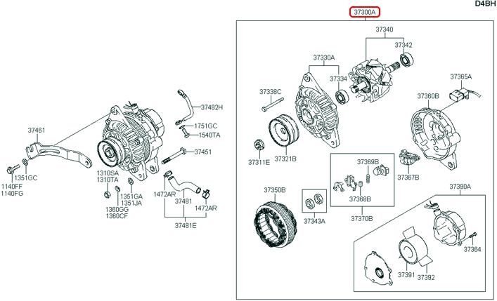 Máy phát chính hãng HYUNDAI | 3730039450 tại HCM