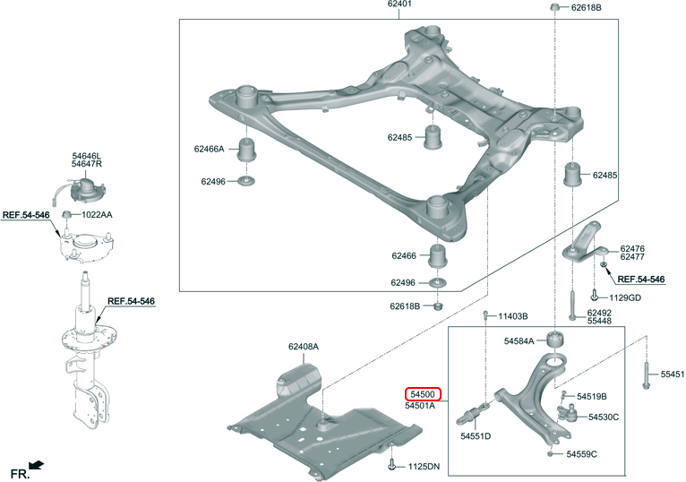 Càng a chính hãng HYUNDAI KIA LH | 54500N9000 tại HCM