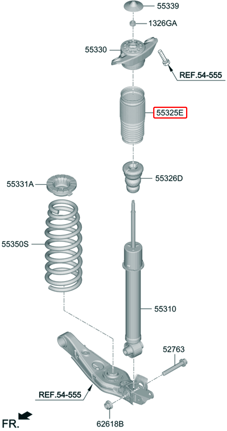 Chụp bụi nhún sau chính hãng HYUNDAI KIA | 55325S9000 tại HCM