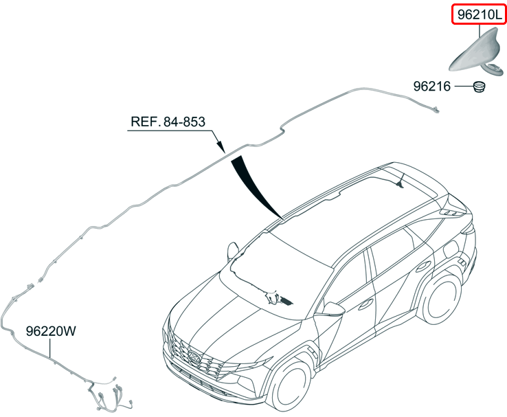 Ăng ten chính hãng HYUNDAI KIA | 96210N9000 tại HCM