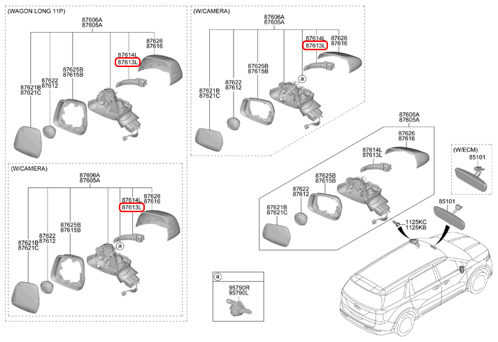 Đèn xi nhan chính hãng KIA LH | 87614R0000 tại HCM