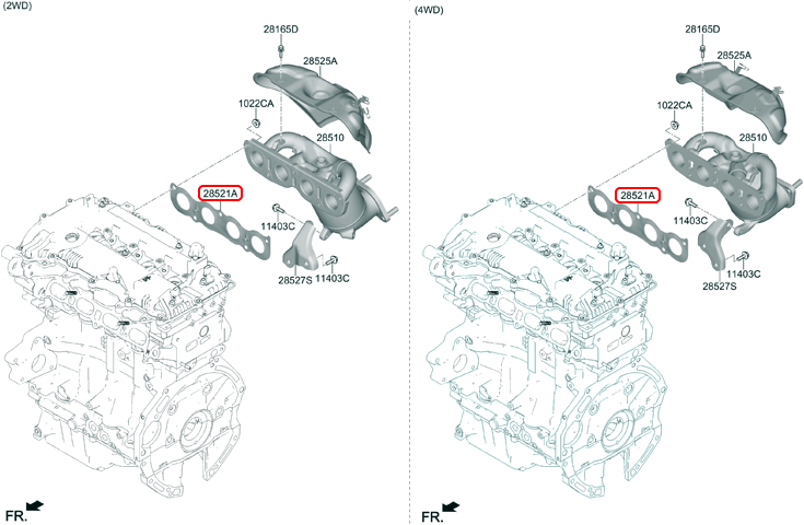 Ron cổ xả chính hãng HYUNDAI KIA | 285212J000 tại HCM