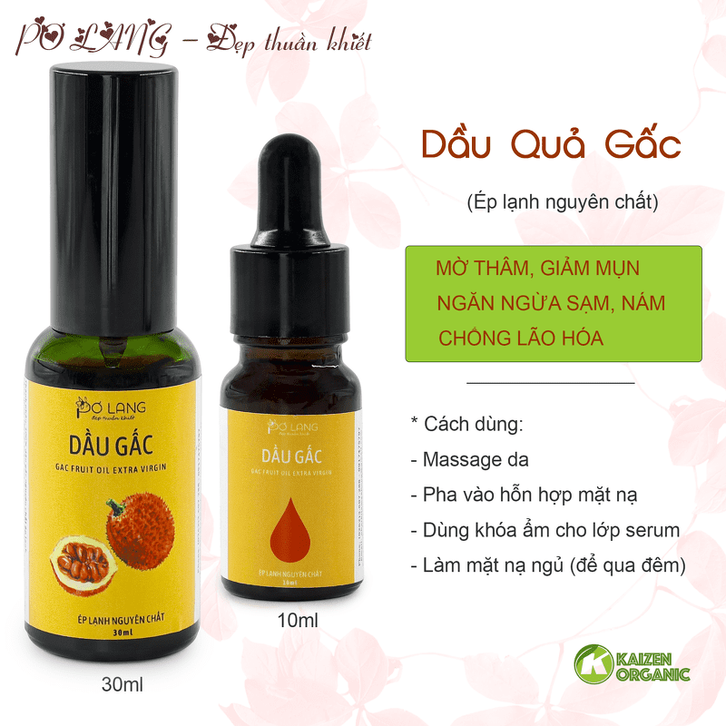 Dầu gấc Pơ Lang 10ml_KaizenOrganic_HCM