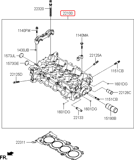 Nắp quy lát chính hãng KIA | V501503P00 tại HCM