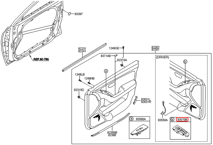 Công tắc nâng kính tổng chính hãng HYUNDAI | 935702H1109P tại HCM