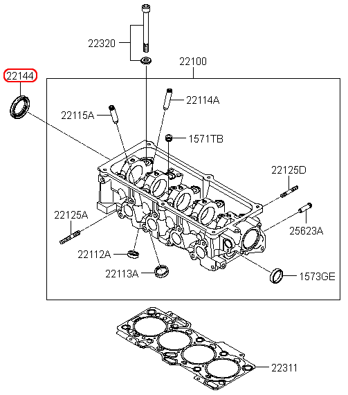 Phốt cam KIA Morning 06-10 (35x50x8), 2214435000, 221443B001, 221443B000,chính hãng  KIA HCM