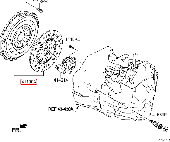 Bộ ly hợp chính hãng KIA | 412003B010 tại HCM