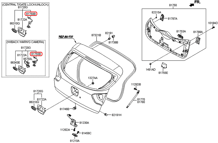 Công tắc mở cốp sau chính hãng KIA | 812601W220 tại HCM