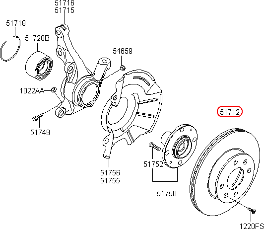 Đĩa thắng trước HYUNDAI Grand i10 14-21, 517120X700, chính hãng HYUNDAI