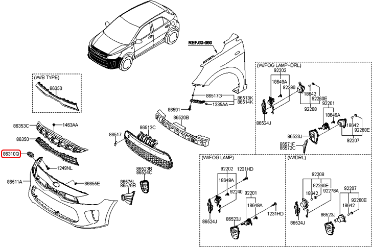 Logo ga lăng chính hãng KIA | 863201W150 tại HCM