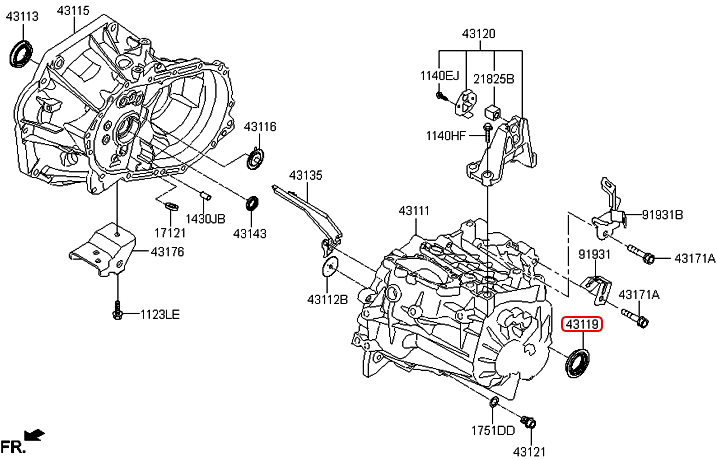 Phốt láp chính hãng KIA LH | 4311928060 tại HCM