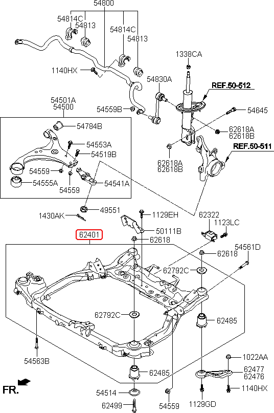 Bệ đỡ động cơ chính hãng KIA | 624051D300 tại HCM