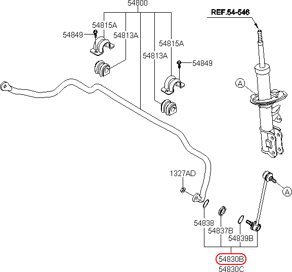 Rô tuyn cân bằng trước KIA Morning đời 2006 - 2010 LH, 5483007000, hiệu SAMYUNG tại HCM.