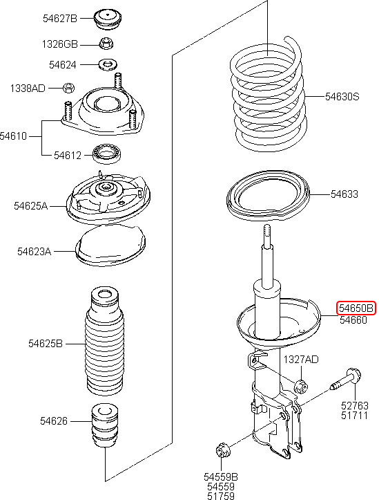 Nhún trước chính hãng HYUNDAI LH | 546501C300 tại HCM