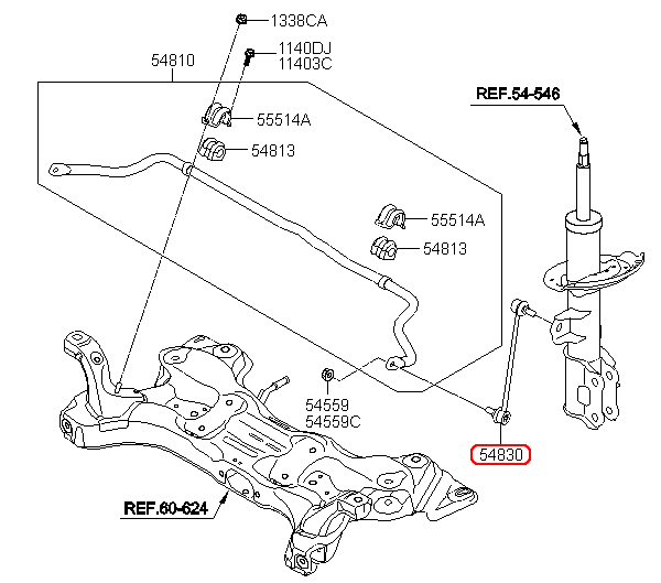 Rô tuyn cân bằng trước LJT-11, hiệu SAMYUNG tại HCM.