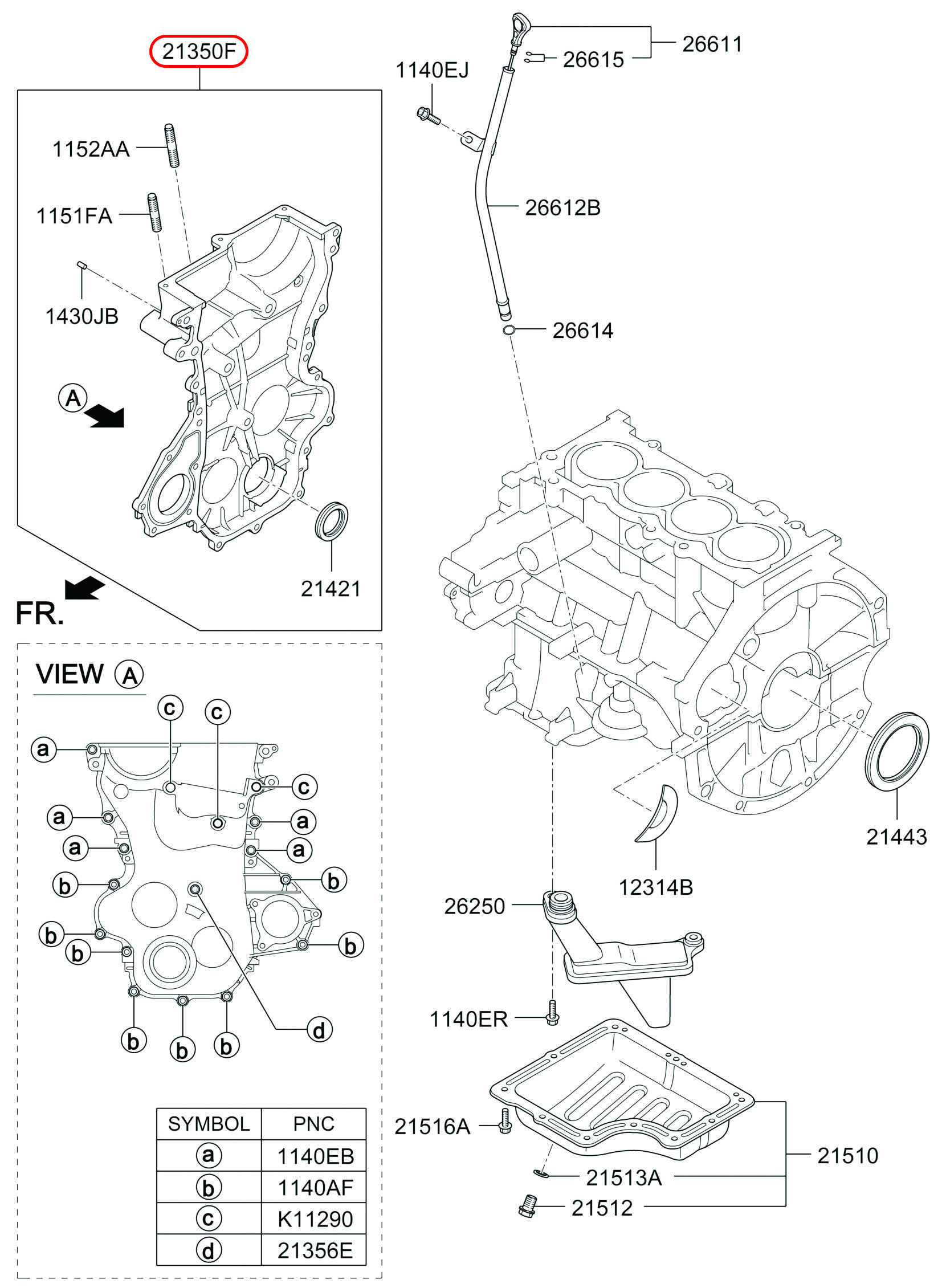 Nắp đậy sên cam Grand i10 14-21 1.2, 2135003060, HYUNDAI HCM, KIA HCM, chính hãng HYUNDAI