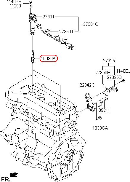 Bugi chính hãng HYUNDAI, mã phụ tùng 1885510060, bugi HYUNDAI chính hãng.