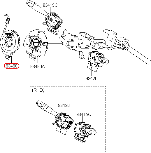 Cuộn kèn chính hãng KIA | 934900X210 tại HCM