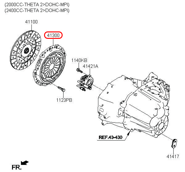 Mâm ép Sonata 2.0, 4130024520, HYUNDAI HCM, KIA HCM, chính hãng HYUNDAI