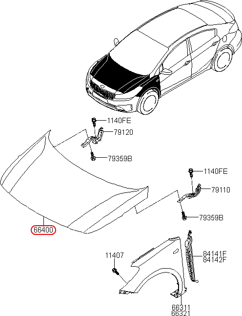 Capo chính hãng KIA | 66400A7600 tại HCM