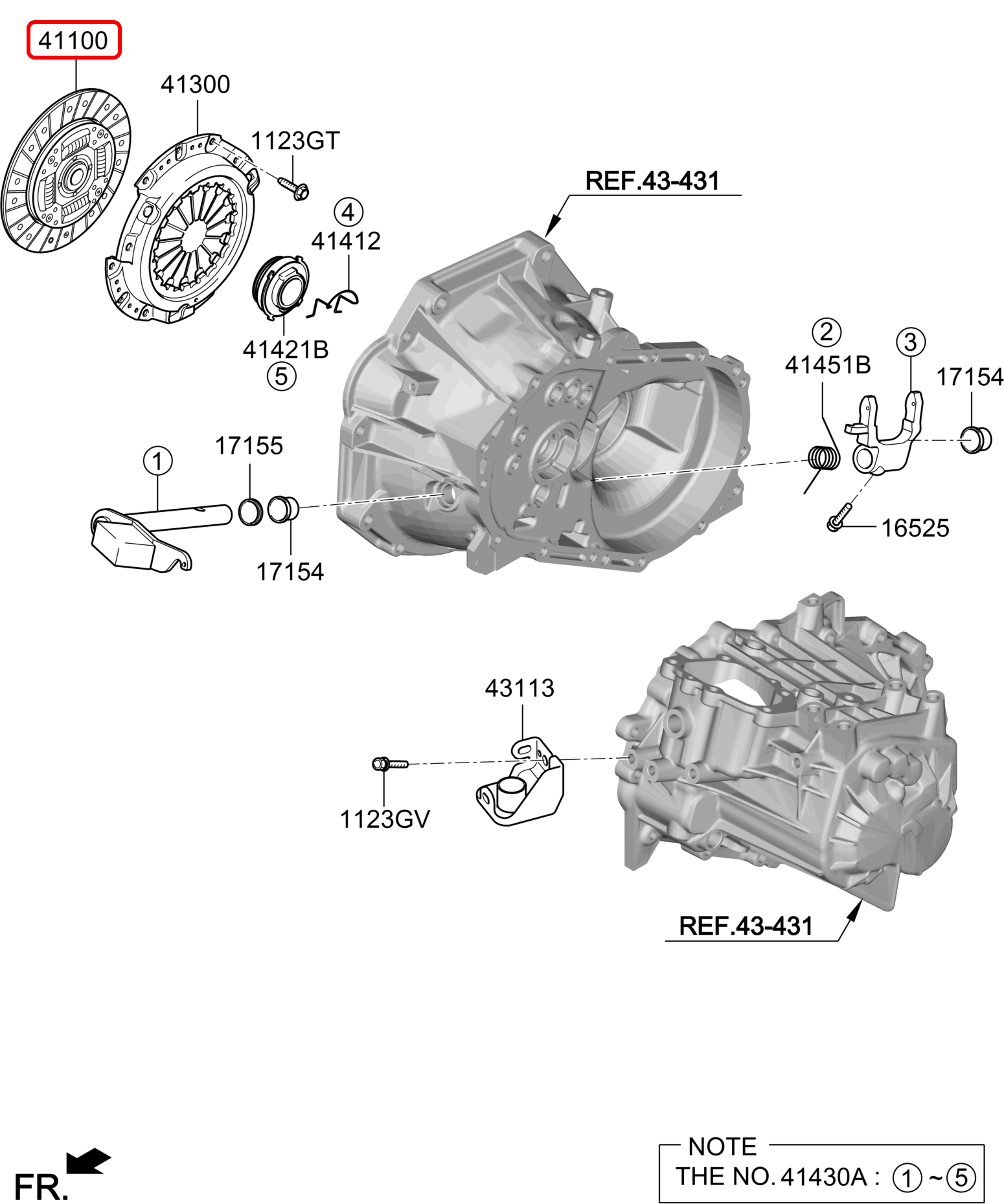 Lá côn chính hãng HYUNDAI | 4110002857, phụ tùng Kaizen.