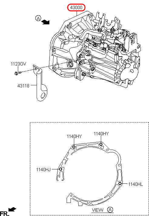 Hộp số Grand i10 1.0, 4300002AB2, 4300002AB1, HYUNDAI HCM, KIA HCM, chính hãng HYUNDAI