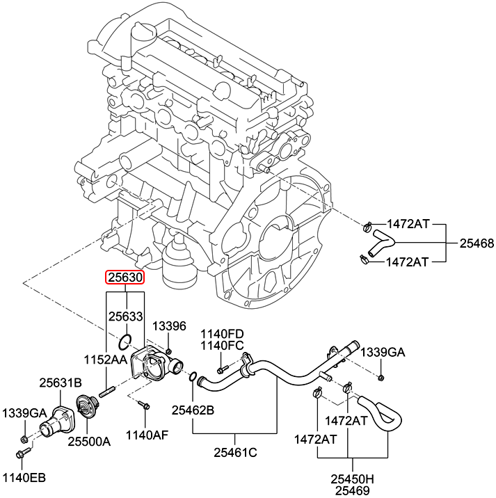 Co nước van hằng nhiệt chính hãng HYUNDAI | 2563003010 tại HCM