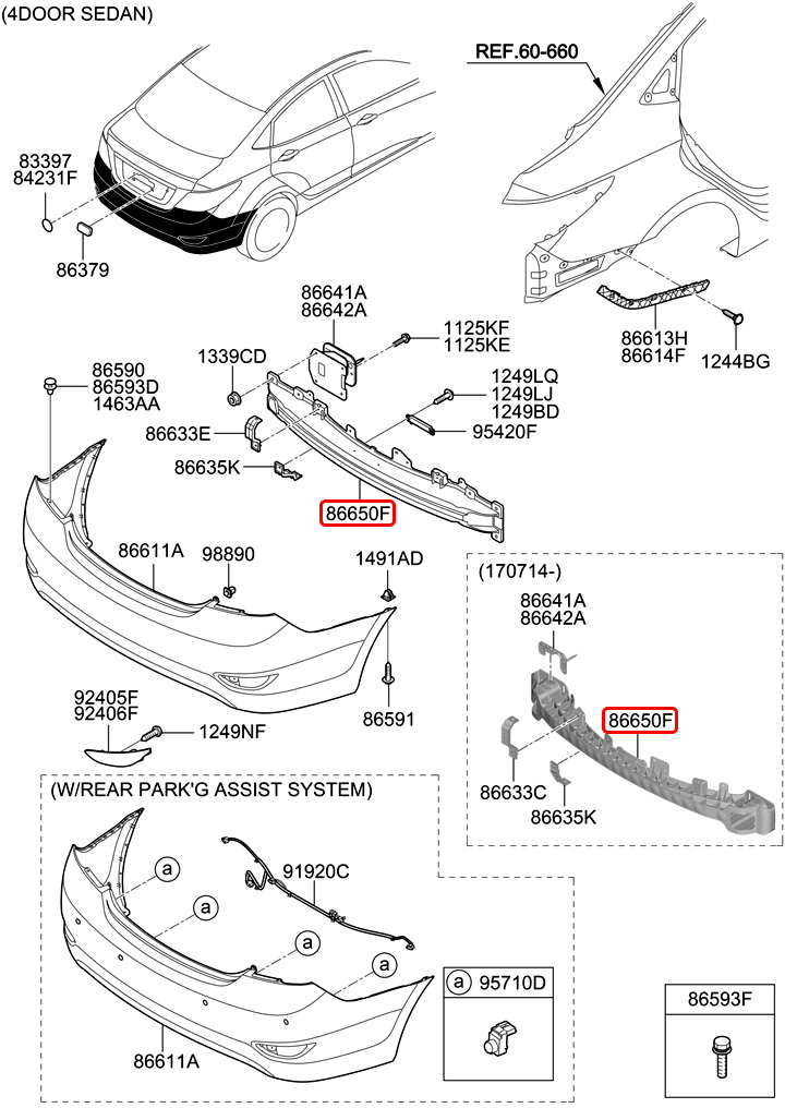 Xương cản sau chính hãng HYUNDAI | 866311R000 tại HCM