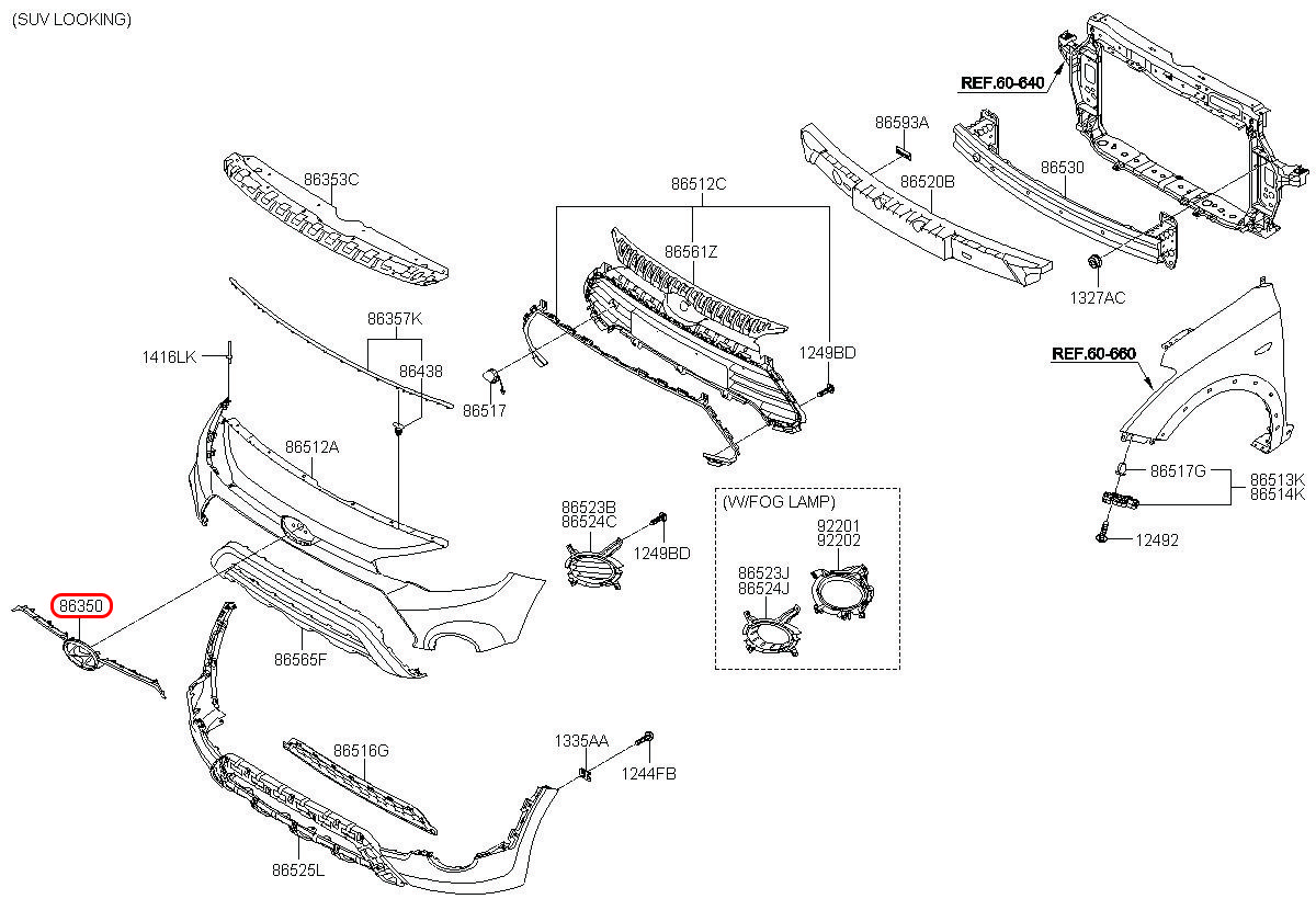 Ga lăng i20 Active, 86350C7700, HYUNDAI HCM, KIA HCM, chính hãng HYUNDAI