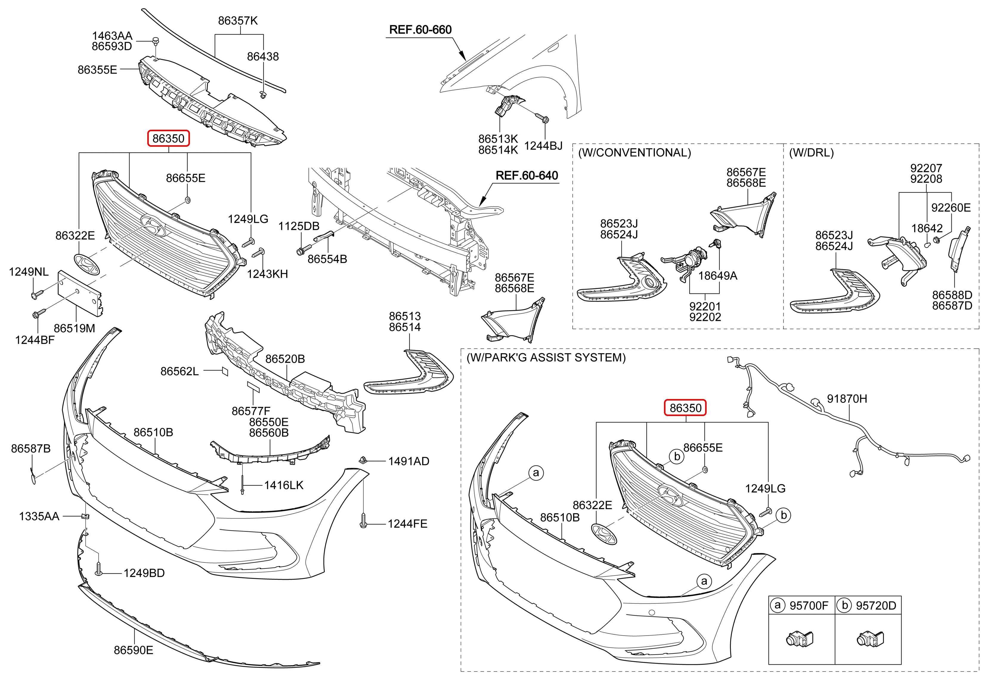 Ga lăng chính hãng HYUNDAI, mã phụ tùng 86350F2100, HYUNDAI tại HCM.