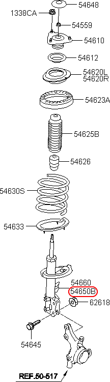 Nhún trước HYUNDAI Avante 06-12 LH, 546512H000, HYUNDAI